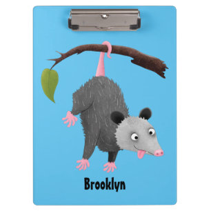 Carpeta De Pinza Bonito opossum colgando de un personalizado de suc