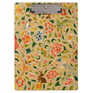 Carpeta De Pinza Bordado de Animales con Crewel Vintage: Tapiz Anti