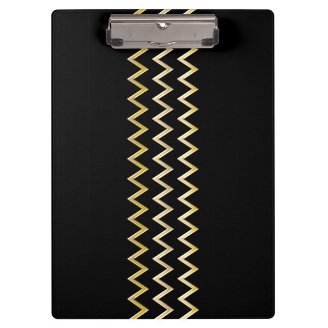 Carpeta De Pinza Borde dorado - zigzag + tu espalda e ideas (Anverso)