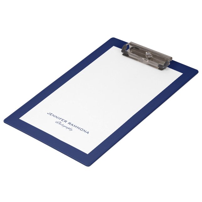 Carpeta De Pinza Borde simple minimalista en blanco y azul (Angular)