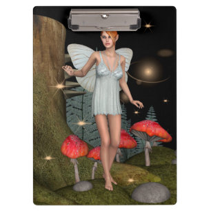 Carpeta De Pinza Bosque Encantado Hada Setas Arte Fantasía