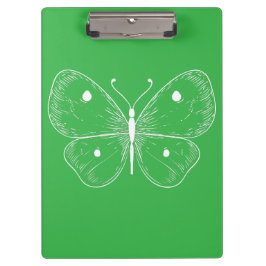 Carpeta De Pinza Bosquejo delicado de mariposa