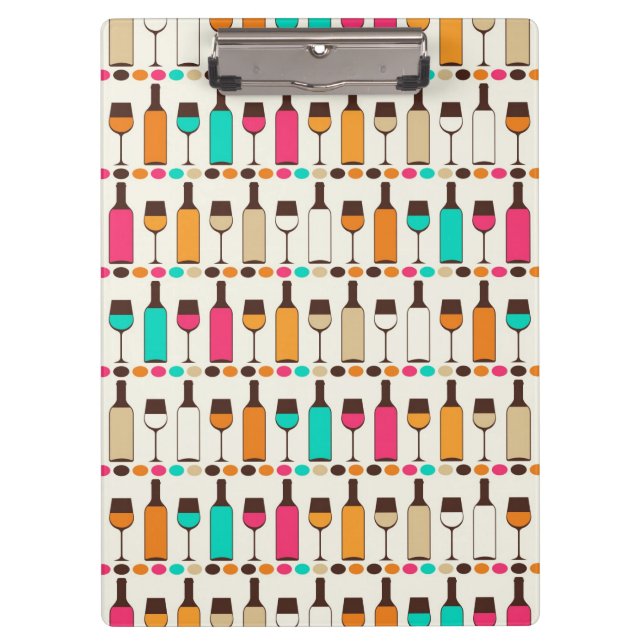 Carpeta De Pinza Botellas y vidrios retros de vino (Anverso)