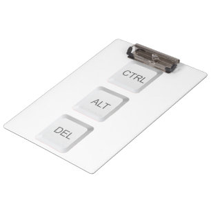 Carpeta De Pinza Botón del teclado de computadora CTRL ALT DEL de S