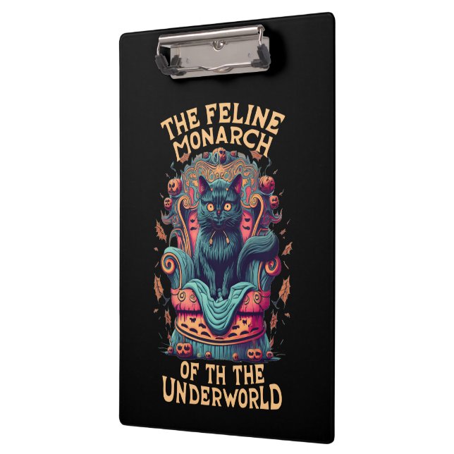 Carpeta De Pinza Bow al Monarca felino del inframundo Spooky (Izquierda)