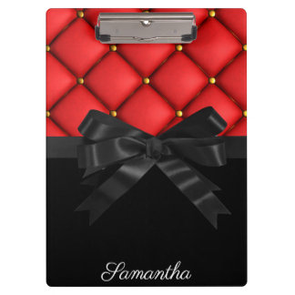 Carpeta De Pinza Bow negro lindo