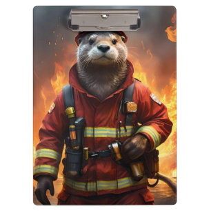 Carpeta De Pinza **"Bravura Ardiente: La Nutria Bombera"**
