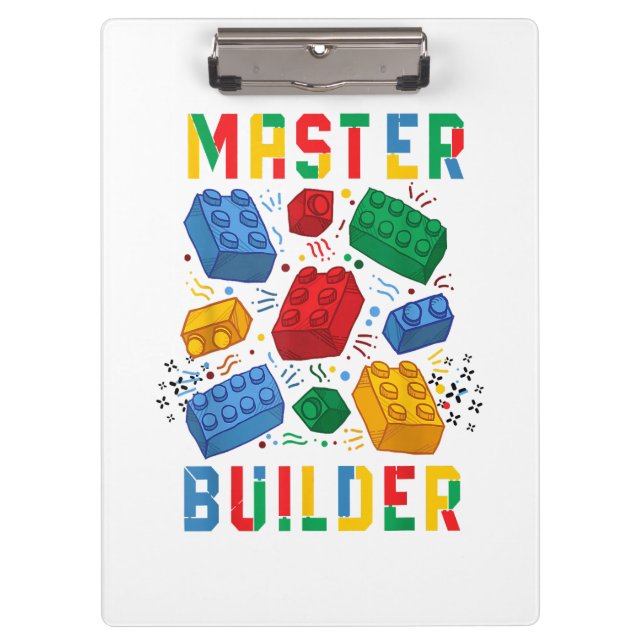 Carpeta De Pinza Brick Builder Funny Blocks Building Master Builder (Anverso)
