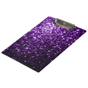 Carpeta De Pinza Brillantes purpurinas de color morado oscuro