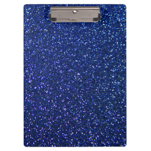 Carpeta De Pinza Brillantina azul