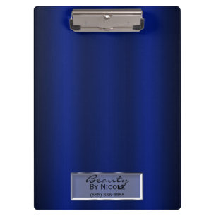 Carpeta De Pinza Brillo Azul Real Elegante Chic Glam Personalizado