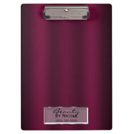Carpeta De Pinza Brillo Borgona Elegante Glam Personalizado