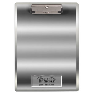 Carpeta De Pinza Brillo brillante plateado elegante Moda Glam perso