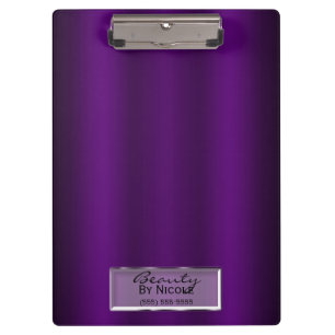 Carpeta De Pinza Brillo de Gloss Púrpura Elegante Chic Glam Persona