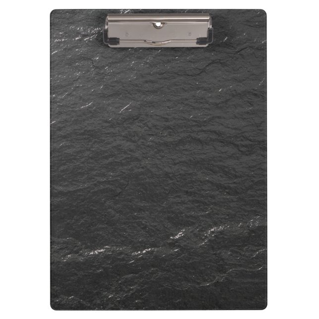 Carpeta De Pinza Brillo de pizarra Fondo negro Textura de esquisto (Anverso)