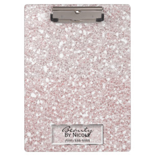 Carpeta De Pinza Brillo Purpurina Rayas Blancas Personalizadas Mode