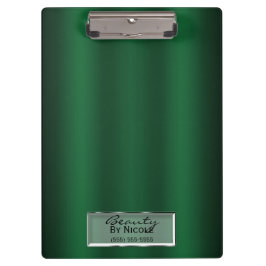 Carpeta De Pinza Brillo Verde Gloss Elegante Glam Personalizado