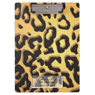 Carpeta De Pinza Bronceado de Moda Cheetah Leopardo Glam Personaliz