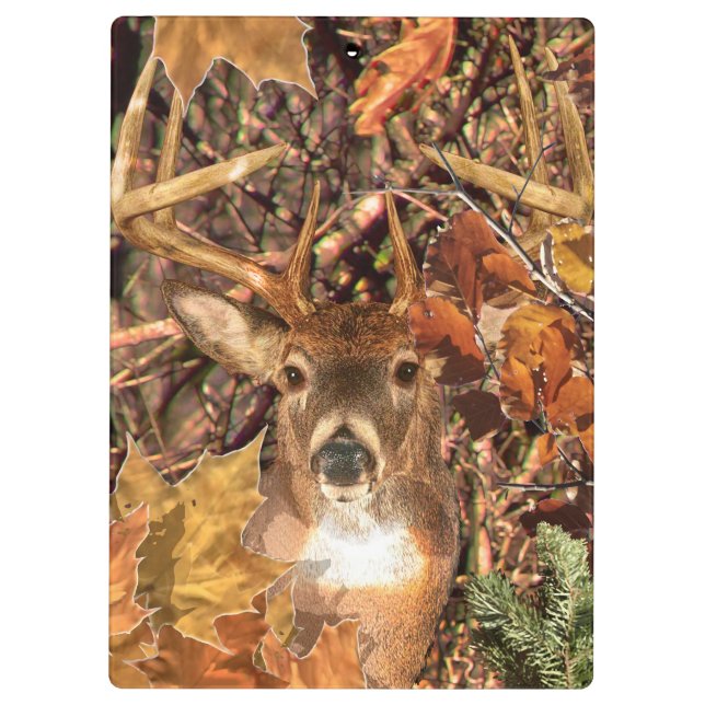 Carpeta De Pinza Buck in Camo White Tail Deer (Reverso)