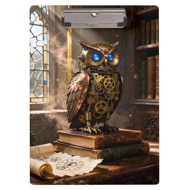 Carpeta De Pinza Búho de Biblioteca (Anverso)