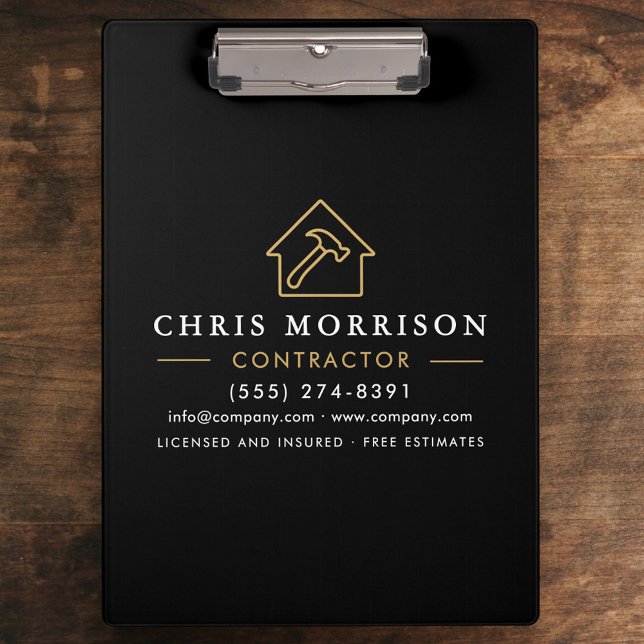 Carpeta De Pinza Building Construction Contractor Black Gold (Subido por el creador)