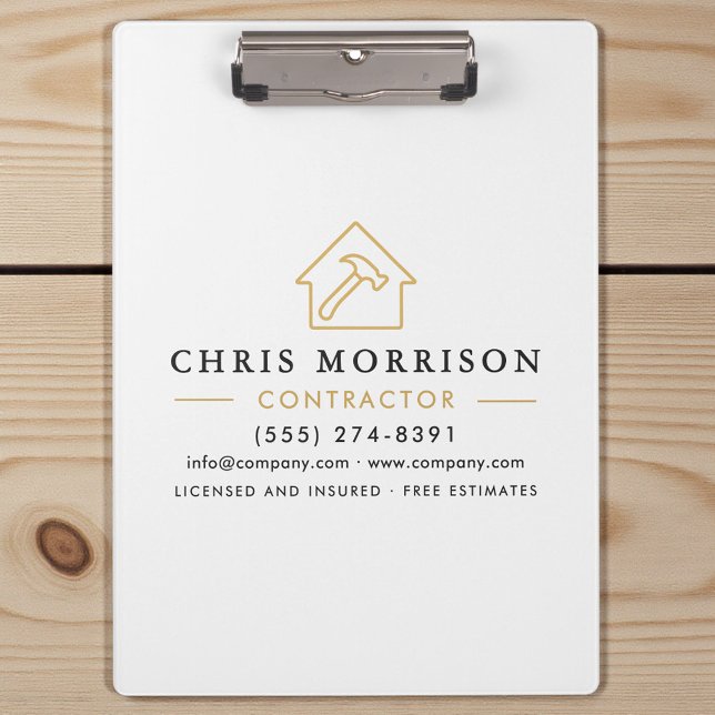 Carpeta De Pinza Building Construction Contractor White Gold (Subido por el creador)