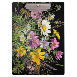 Carpeta De Pinza bullicio de flores silvestres acuáticas sobre fond