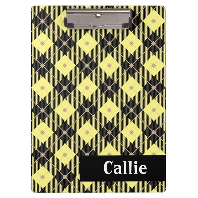 Carpeta De Pinza Bulto de lumberjack negro y amarillo (Anverso)