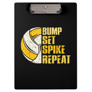 Carpeta De Pinza Bump Set Spike Repetir voleibol Gracioso