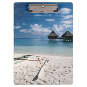 Carpeta De Pinza Bungalows desde la playa Motu Toopua