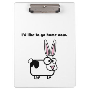 Carpeta De Pinza Bunny Cow quiere irse a casa Personalizado gracios