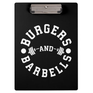 Carpeta De Pinza Burgers and Barbells - Graciosa motivación de entr