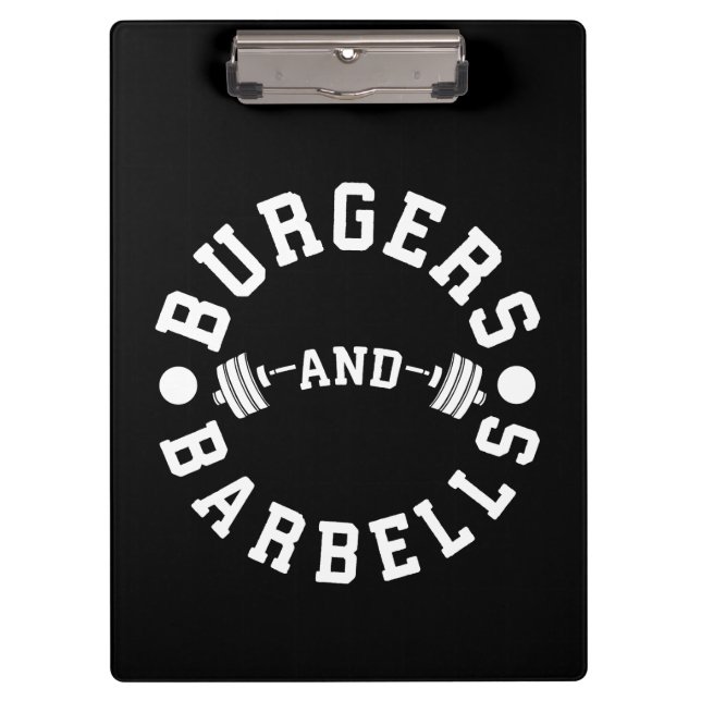 Carpeta De Pinza Burgers and Barbells - Graciosa motivación de entr (Anverso)