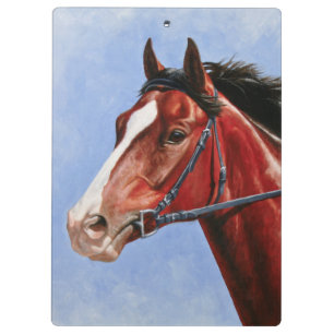 Carpeta De Pinza Caballo de carreras de Bay Thoroughbred