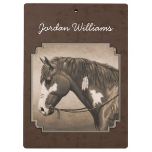 Carpeta De Pinza Caballo de guerra de Pinto nativo americano en Sep