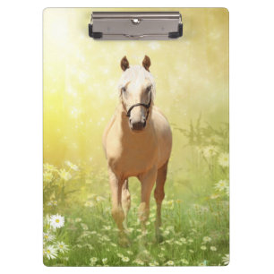 Carpeta De Pinza Caballo del Palomino en sol amarilla