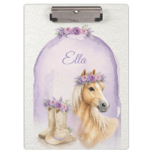 Caballo Floral Morado para Niñas