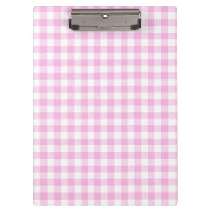 Carpeta De Pinza Cabaña campestre de cuadros rosados