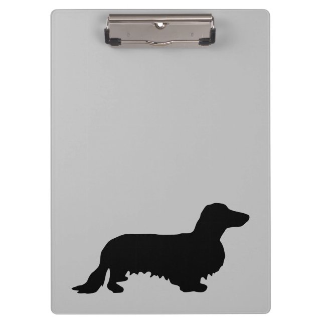 Carpeta De Pinza Cabello largo de Dachshund - Silhouette 1 (Anverso)