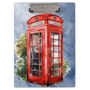 Carpeta De Pinza Cabina de teléfono británica antigua