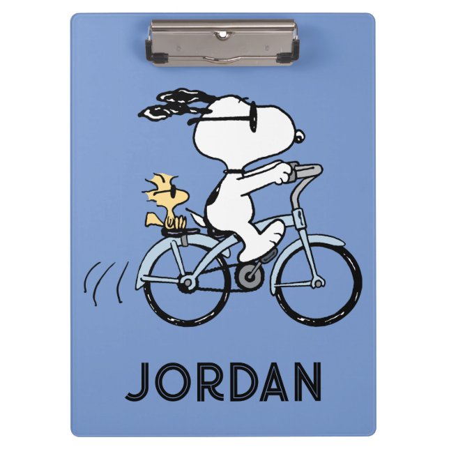 Carpeta De Pinza Cacahuetes | Bicicleta Snoopy & Woodstock (Anverso)