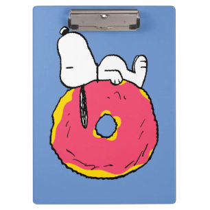 Carpeta De Pinza Cacahuetes   Donut rosado Snoopy