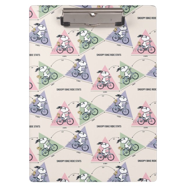 Carpeta De Pinza Cacahuetes | Estaciones de Snoopy Bike Ride (Anverso)