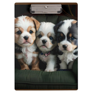Carpeta De Pinza Cachorros Super Adorables en el Sofá 2