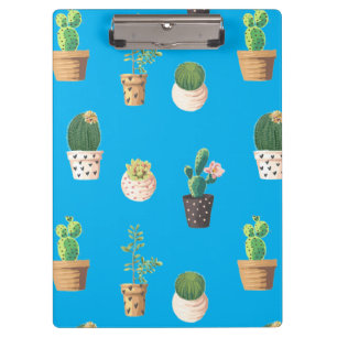 Carpeta De Pinza Cactus de postre verde en macetas