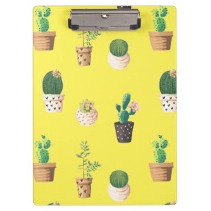 Carpeta De Pinza Cactus de postre verde en macetas