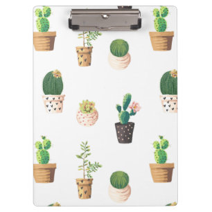 Carpeta De Pinza Cactus de postre verde en macetas