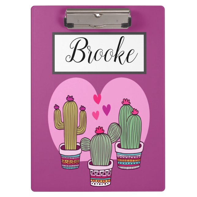 Carpeta De Pinza Cactus lindo (Anverso)