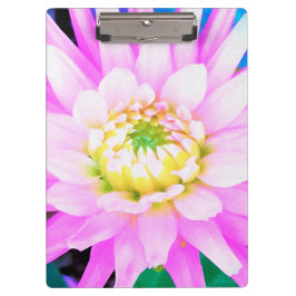 Carpeta De Pinza Cactus rosados, blancos y amarillos Dahlia Macro