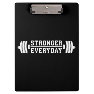 Carpeta De Pinza Cada día más fuerte: Inspirador de entrenamiento